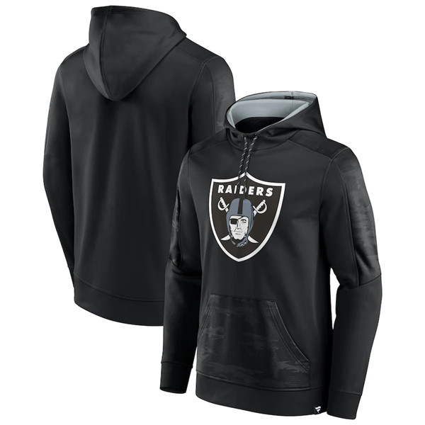 Men's Las Vegas Raiders Black On The Ball Pullover Hoodie Men's Las Vegas Raiders Black On The Ball Pullover Hoodie