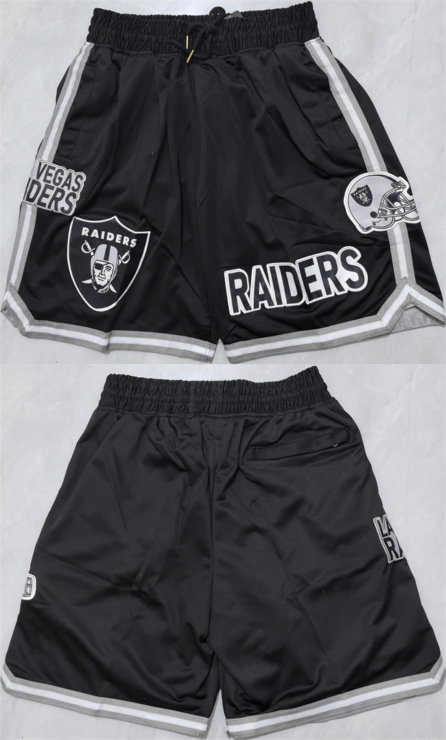 Men's Las Vegas Raiders Black Shorts (Run Small)001 Men's Las Vegas Raiders Black Shorts (Run Small)001