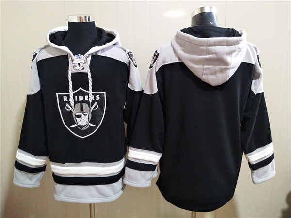 Men's Las Vegas Raiders Blank Black Ageless Must-Have Lace-Up Pullover Hoodie Men's Las Vegas Raiders Blank Black Ageless Must-Have Lace-Up Pullover Hoodie