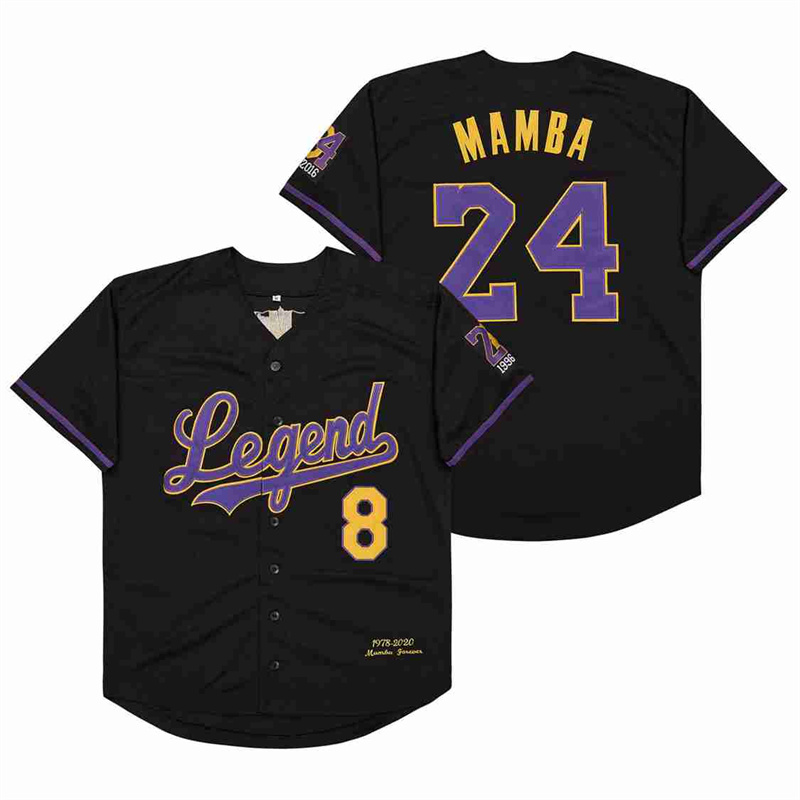 Men's Legend #8 Back #24 MAMBA Cool Base Stitched Jerseys Men's Legend #8 Back #24 MAMBA Cool Base Stitched Jerseys