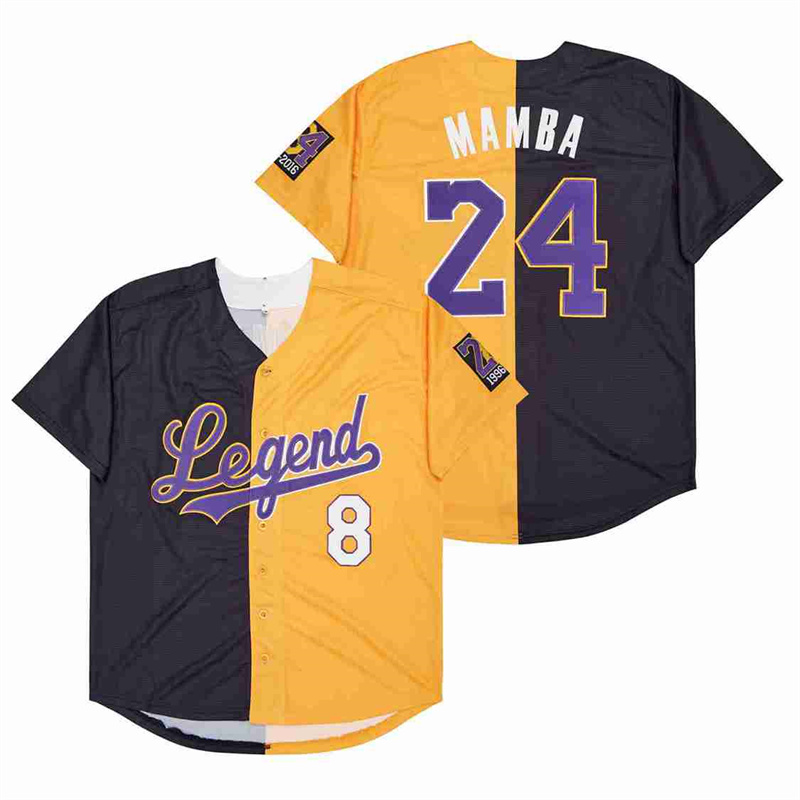 Men's Legend #8 Back #24 MAMBA Cool Base Stitched Jerseys 2 Men's Legend #8 Back #24 MAMBA Cool Base Stitched Jerseys 2