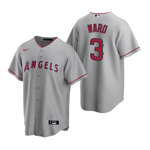 Men's Los Angeles Angels #3 Waylor Ward Grey Cool Base Stitched Jersey Men's Los Angeles Angels #3 Waylor Ward Grey Cool Base Stitched Jersey