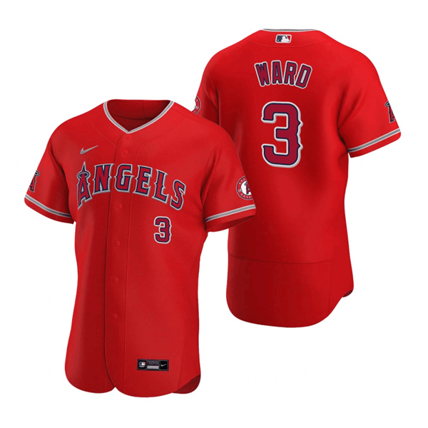 Men's Los Angeles Angels #3 Waylor Ward Red Flex Base Stitched Jersey Men's Los Angeles Angels #3 Waylor Ward Red Flex Base Stitched Jersey