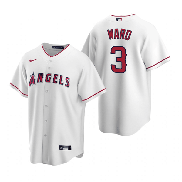 Men's Los Angeles Angels #3 Waylor Ward White Cool Base Stitched Jersey Men's Los Angeles Angels #3 Waylor Ward White Cool Base Stitched Jersey