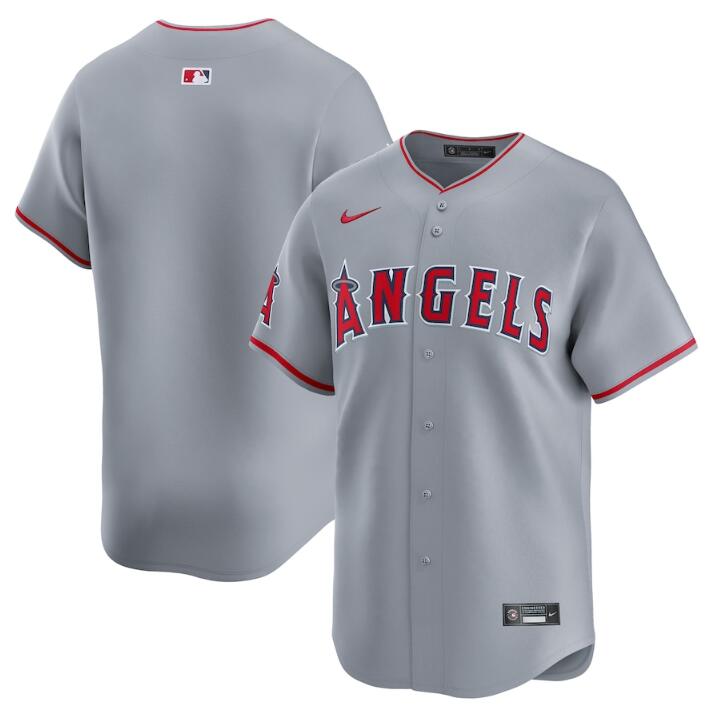 Men's Los Angeles Angels Blank Grey Away Limited Stitched Baseball Jersey Men's Los Angeles Angels Blank Grey Away Limited Stitched Baseball Jersey