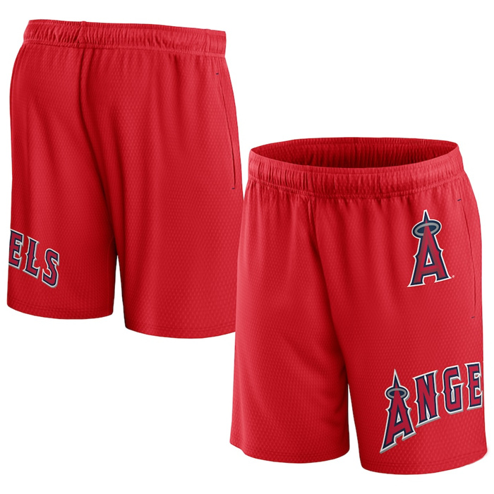 Men's Los Angeles Angels Red Clincher Mesh Shorts Men's Los Angeles Angels Red Clincher Mesh Shorts