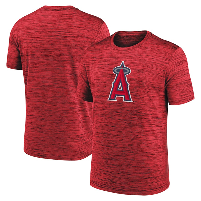 Men's Los Angeles Angels Red Team Logo Velocity Performance T-Shirt Men's Los Angeles Angels Red Team Logo Velocity Performance T-Shirt