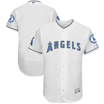 Men's Los Angeles Angels of Anaheim Majestic White Father's Day FlexBase Team Jersey