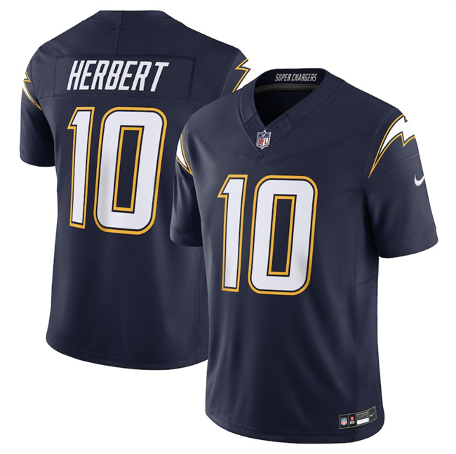 Men's Los Angeles Chargers #10 Justin Herbert Navy 2025 F.U.S.E. Alternate Vapor Limited Stitched Football Jersey