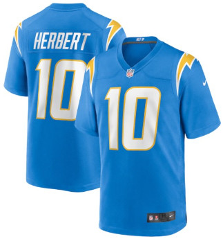 Men's Los Angeles Chargers #10 Justin Herbert Powder Blue 2020 NFL Draft Jersey Men's Los Angeles Chargers #10 Justin Herbert Powder Blue 2020 NFL Draft Jersey