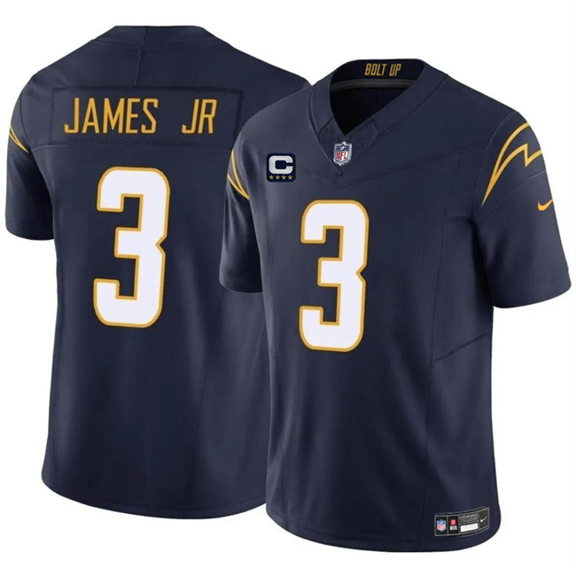 Men's Los Angeles Chargers #3 Derwin James Jr. Navy 2024 F.U.S.E. With 4-Star C Patch Vapor Untouchable Limited Stitched Jersey Men's Los Angeles Chargers #3 Derwin James Jr. Navy 2024 F.U.S.E. With 4-Star C Patch Vapor Untouchable Limited Stitched Jersey