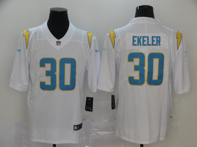 Men's Los Angeles Chargers #30 Austin Ekeler White Vapor Limited Jersey Men's Los Angeles Chargers #30 Austin Ekeler White Vapor Limited Jersey
