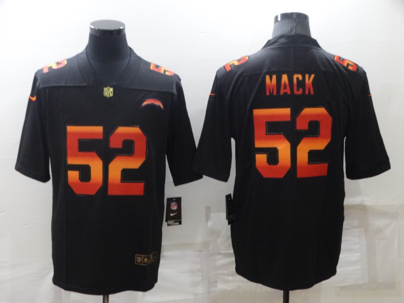 Men's Los Angeles Chargers #52 Khalil Mack Black Fashion Limited Stitched Jersey Men's Los Angeles Chargers #52 Khalil Mack Black Fashion Limited Stitched Jersey