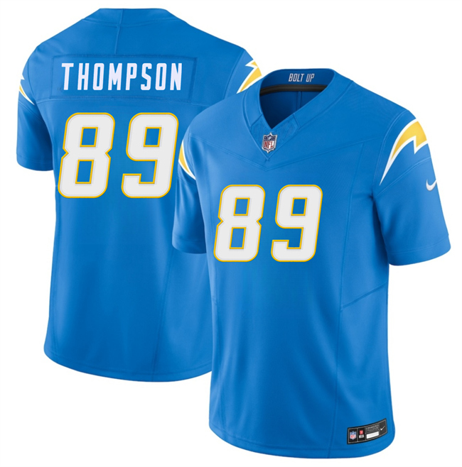 Men's Los Angeles Chargers #89 Brenen Thompson Blue 2026 F.U.S.E. Vapor Limited Stitched Football Jersey Men's Los Angeles Chargers #89 Brenen Thompson Blue 2026 F.U.S.E. Vapor Limited Stitched Football Jersey