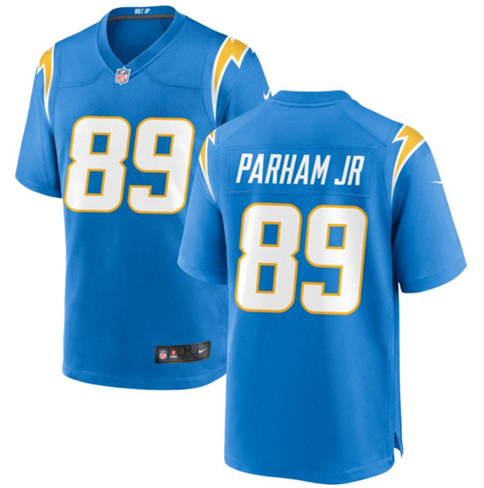 Men's Los Angeles Chargers #89 Donald Parham Jr Blue Stitched Game Jersey Men's Los Angeles Chargers #89 Donald Parham Jr Blue Stitched Game Jersey