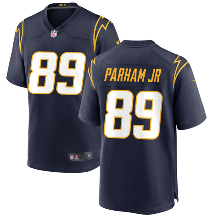 Men's Los Angeles Chargers #89 Donald Parham Jr Navy Stitched Game Jersey Men's Los Angeles Chargers #89 Donald Parham Jr Navy Stitched Game Jersey