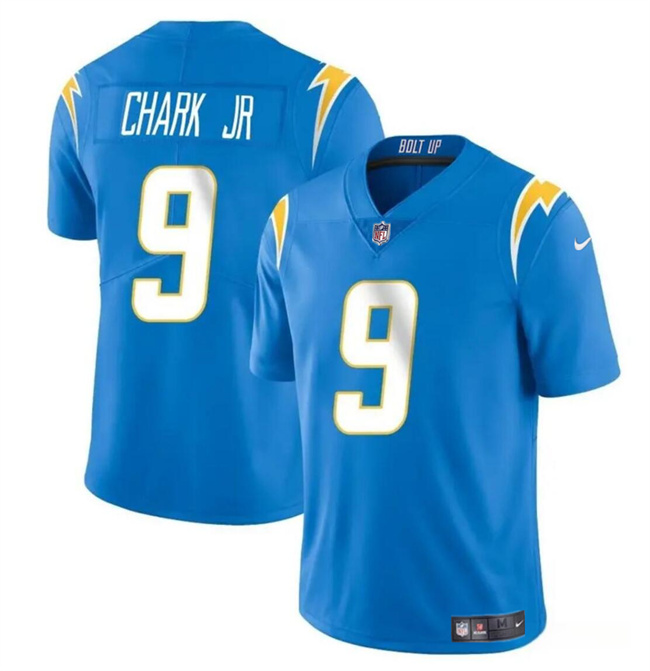 Men's Los Angeles Chargers #9 DJ Chark Jr Blue 2024 Vapor Limited Stitched Football Jersey Men's Los Angeles Chargers #9 DJ Chark Jr Blue 2024 Vapor Limited Stitched Football Jersey