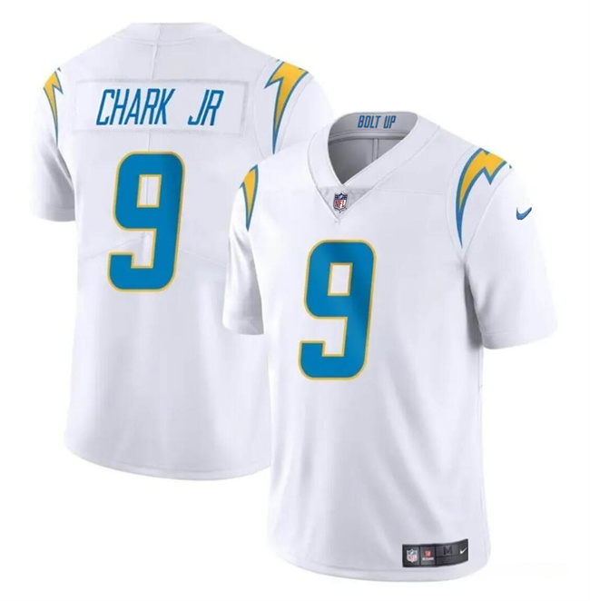 Men's Los Angeles Chargers #9 DJ Chark Jr White 2024 Vapor Limited Stitched Football Jersey Men's Los Angeles Chargers #9 DJ Chark Jr White 2024 Vapor Limited Stitched Football Jersey