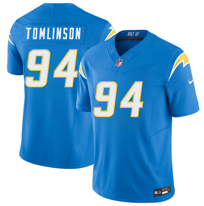 Men's Los Angeles Chargers #94 Dalvin Tomlinson Blue 2026 F.U.S.E. Vapor Limited Stitched Football Jersey Men's Los Angeles Chargers #94 Dalvin Tomlinson Blue 2026 F.U.S.E. Vapor Limited Stitched Football Jersey