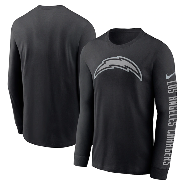 Men's Los Angeles Chargers Black Long Sleeve T-Shirt Men's Los Angeles Chargers Black Long Sleeve T-Shirt