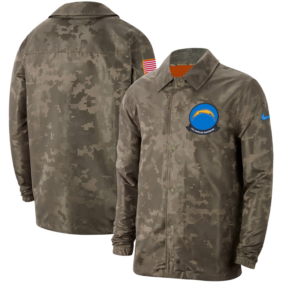 Men's Los Angeles Chargers Nike Camo 2019 Salute To Service Sideline Full Zip Lightweight Jacket Men's Los Angeles Chargers Nike Camo 2019 Salute To Service Sideline Full Zip Lightweight Jacket