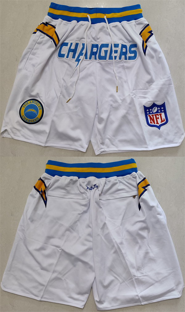 Men's Los Angeles Chargers White Shorts (Run Small) Men's Los Angeles Chargers White Shorts (Run Small)