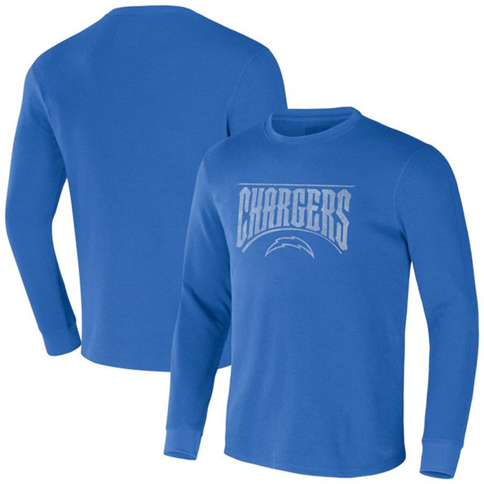 Men's Los Angeles Chargers X Darius Rucker Collection Blue Long Sleeve Thermal T-Shirt Men's Los Angeles Chargers X Darius Rucker Collection Blue Long Sleeve Thermal T-Shirt