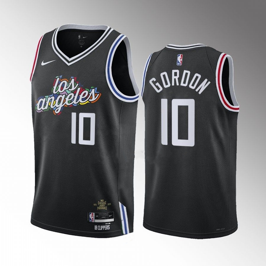 Men's Los Angeles Clippers #10 Eric Gordon Black 2022 23 City Edition Stitched Jerseys Men's Los Angeles Clippers #10 Eric Gordon Black 2022 23 City Edition Stitched Jerseys