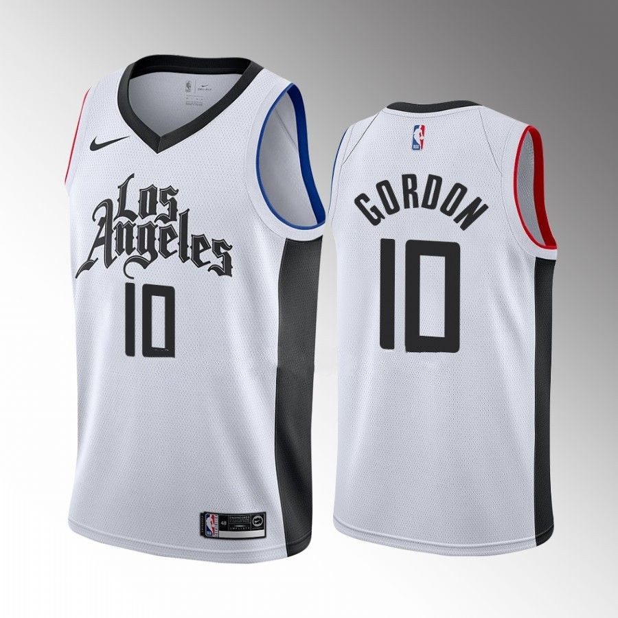 Men's Los Angeles Clippers #10 Eric Gordon White City Edition Stitched Jersey Men's Los Angeles Clippers #10 Eric Gordon White City Edition Stitched Jersey