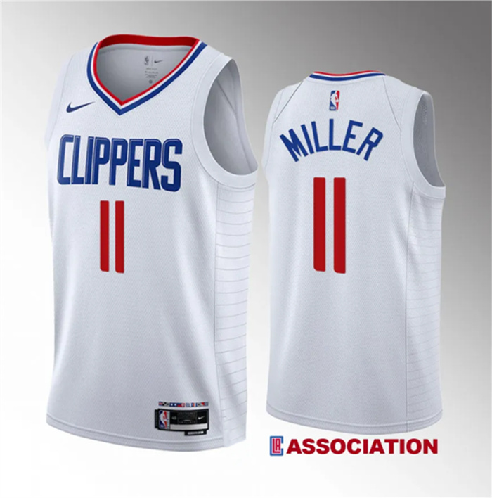 Men's Los Angeles Clippers #11 Jordan Miller White 2023 Draft Association Edition Stitched Jersey Men's Los Angeles Clippers #11 Jordan Miller White 2023 Draft Association Edition Stitched Jersey