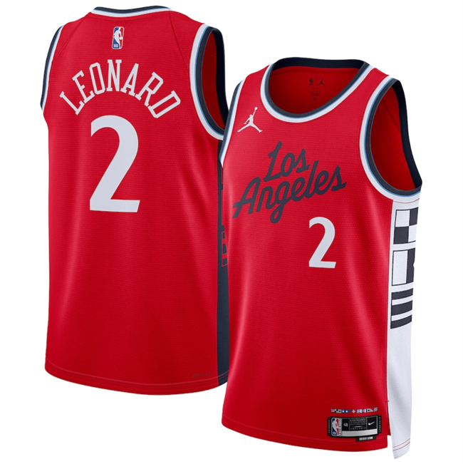 Men's Los Angeles Clippers #2 Kawhi Leonard Red 2024 25 Statement Edition Stitched Jersey Men's Los Angeles Clippers #2 Kawhi Leonard Red 2024 25 Statement Edition Stitched Jersey