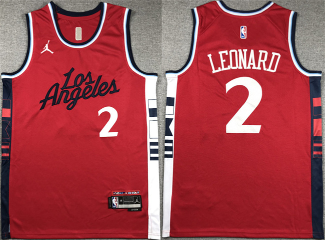 Men's Los Angeles Clippers #2 Kawhi Leonard Red Stitched Jersey Men's Los Angeles Clippers #2 Kawhi Leonard Red Stitched Jersey