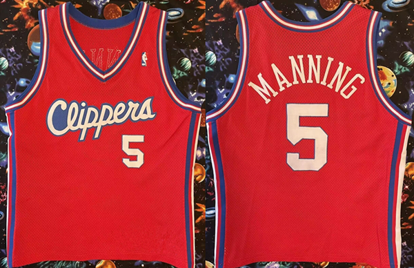 Men's Los Angeles Clippers #5 Danny Manning Red 93-94 Champion Stitched Jersey Men's Los Angeles Clippers #5 Danny Manning Red 93-94 Champion Stitched Jersey