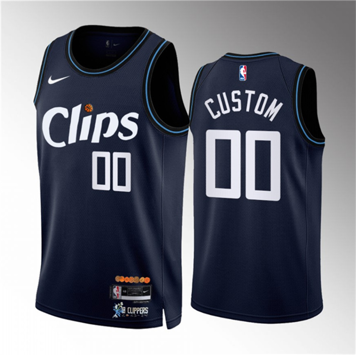 Men's Los Angeles Clippers Active Player Custom Navy 2023 24 City Edition Stitched Jersey Men's Los Angeles Clippers Active Player Custom Navy 2023 24 City Edition Stitched Jersey