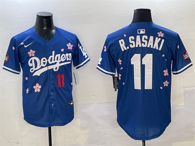 Men-27s-Los-Angeles-Dodgers--2311-Roki-Sasaki-Royal-2025-Tokyo-Series-Limited-Stitched-Baseball-Jersey-208-82302