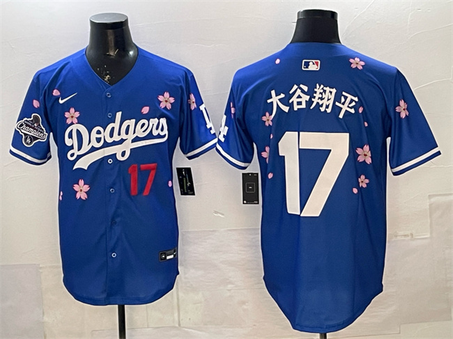 Men's Los Angeles Dodgers #17 大谷翔平 Royal 2025 World Series Champions Patch Tokyo Series Limited Stitched Baseball Jersey Men's Los Angeles Dodgers #17 大谷翔平 Royal 2025 World Series Champions Patch Tokyo Series Limited Stitched Baseball Jersey