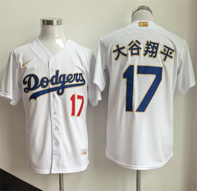 Men's Los Angeles Dodgers #17 大谷翔平 White 2026 Gold Collection Stadium Stitched Baseball Jerseys Men's Los Angeles Dodgers #17 大谷翔平 White 2026 Gold Collection Stadium Stitched Baseball Jerseys