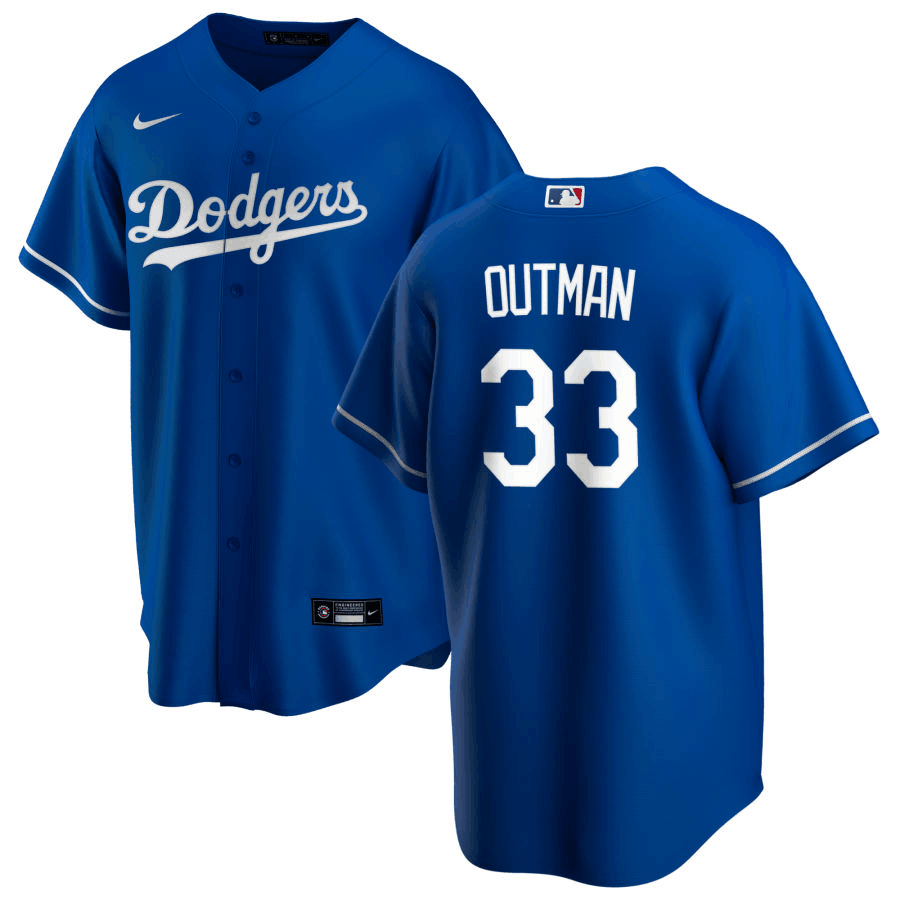 Men's Los Angeles Dodgers #33 James Outman Vargas Grey Cool Base Stitched Baseball Jersey (2)