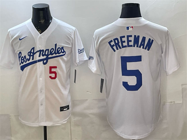 Men's Los Angeles Dodgers #5 Freddie Freeman White Alternate Stadium Stitched Baseball Jersey Men's Los Angeles Dodgers #5 Freddie Freeman White Alternate Stadium Stitched Baseball Jersey