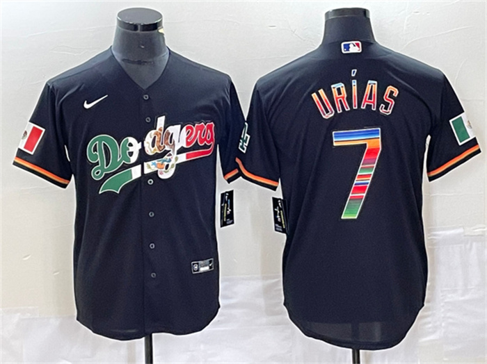 Men's Los Angeles Dodgers #7 Julio Urías Black Mexico Cool Base Stitched JerseyS
