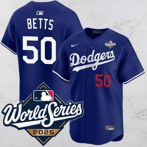Men's Los Angeles Dodgers ACTIVE PLAYER Custom Blue 2025 World Series Vapor Limited Stitched Baseball Jersey Men's Los Angeles Dodgers ACTIVE PLAYER Custom Blue 2025 World Series Vapor Limited Stitched Baseball Jersey