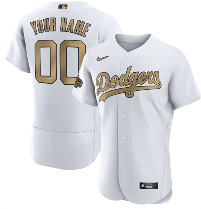 Men's Los Angeles Dodgers Active Player Custom 2022 All-Star White Flex Base Stitched Baseball Jersey Men's Los Angeles Dodgers Active Player Custom 2022 All-Star White Flex Base Stitched Baseball Jersey