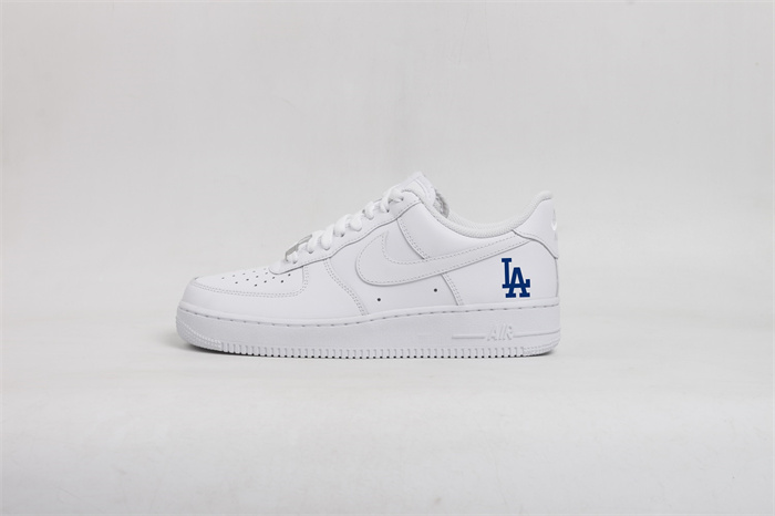 Men's Los Angeles Dodgers Air Force 1 Low White Shoes 001
