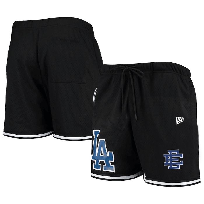 Men's Los Angeles Dodgers Black Mesh Shorts 001 Men's Los Angeles Dodgers Black Mesh Shorts 001