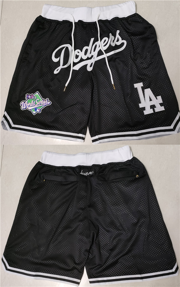 Men's Los Angeles Dodgers Black Shorts (Run Small)