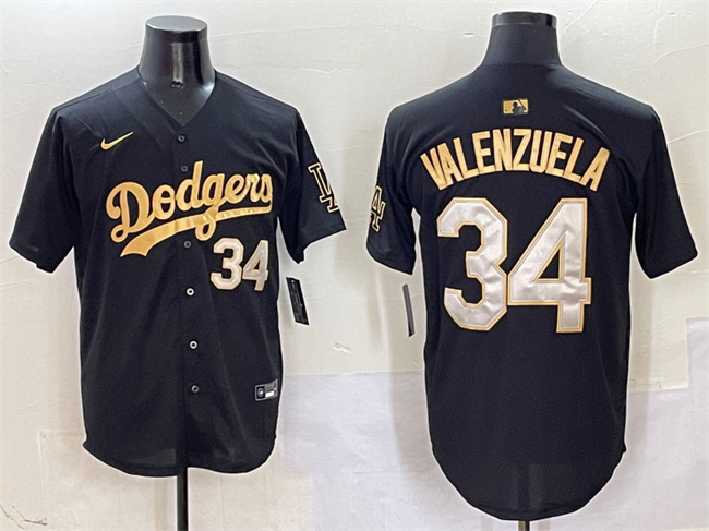 Men's Los Angeles Dodgers Blank Black Mexico 2025 LA Gothic Style With Fernando Patch Vapor Premier Limited Stitched Baseball Jersey