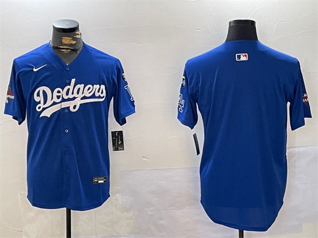 Men's Los Angeles Dodgers Blank Royal 2024 World Series Champions With Fernando Memorial Patch Alternate Limited Stitched Baseball Jersey Men's Los Angeles Dodgers Blank Royal 2024 World Series Champions With Fernando Memorial Patch Alternate Limited Stitched Baseball Jersey