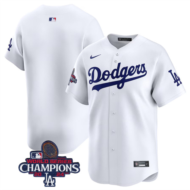 Men-27s-Los-Angeles-Dodgers-Blank-White-2024-World-Series-Home-Limited-Stitched-Baseball-Jersey-230-18018
