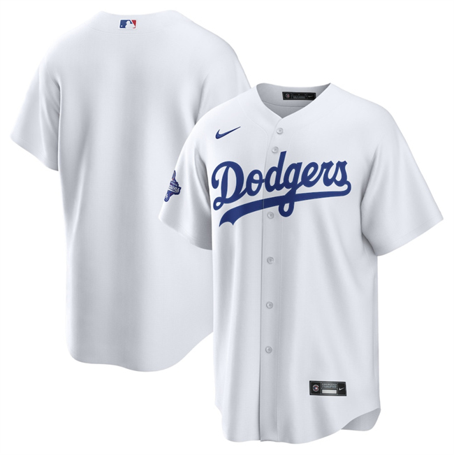 Men's Los Angeles Dodgers Blank White 2025 World Series Champions Patch Cool Base Stitched Baseball Jersey Men's Los Angeles Dodgers Blank White 2025 World Series Champions Patch Cool Base Stitched Baseball Jersey