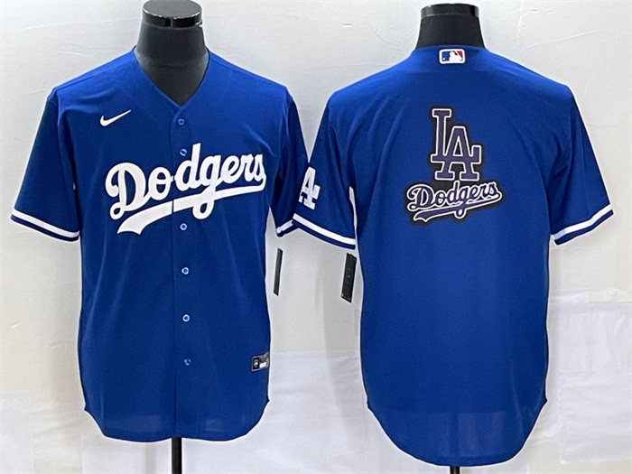 Men's Los Angeles Dodgers Blue Team Big Logo Cool Base Stitched Baseball JerseyS